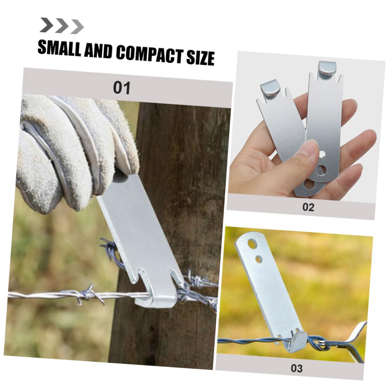 VANZACK 10pièces Tendeur De Câble Acier Outil De Serrage pour Corde Métallique Accessoire Pratique pour Installation De Clôture Et Divers