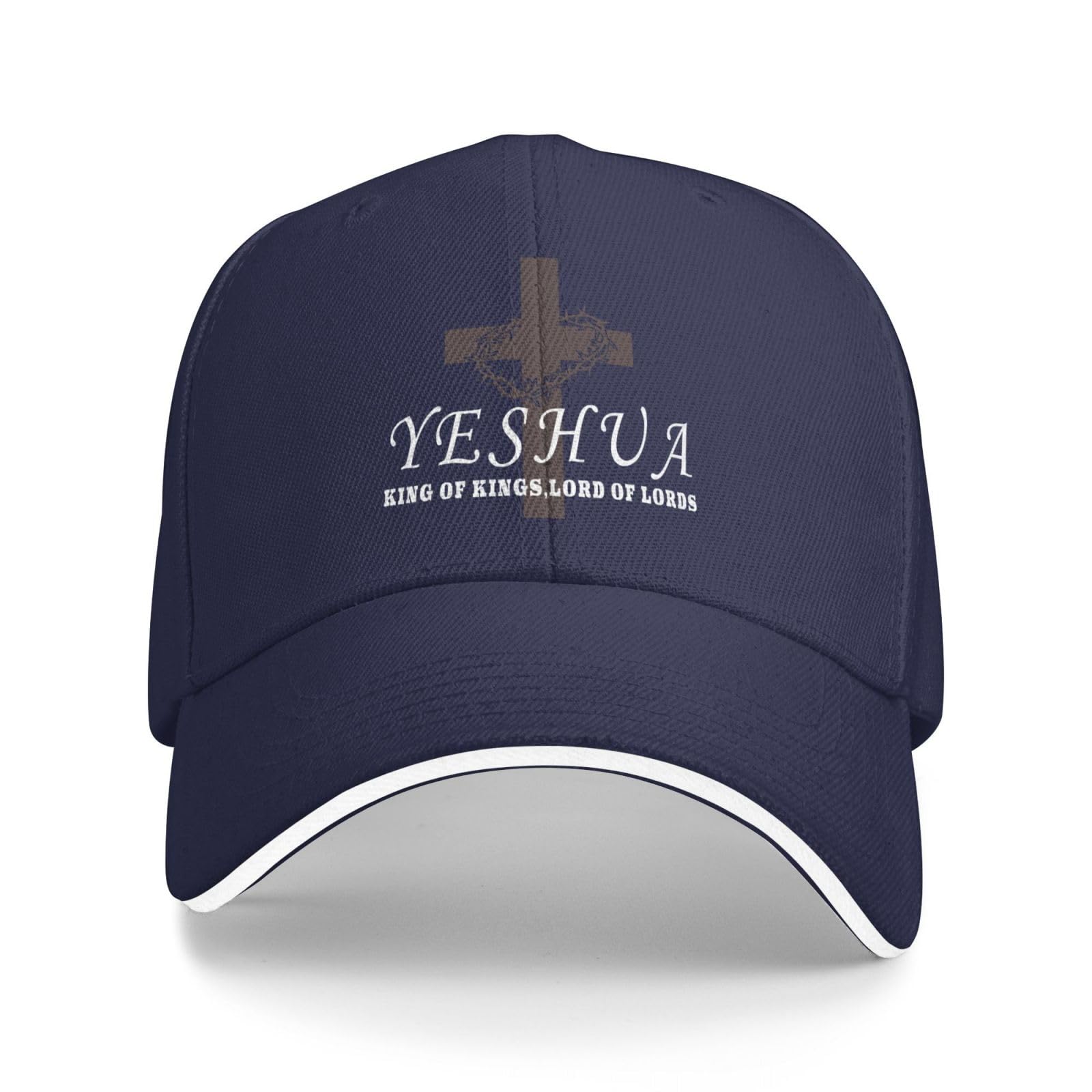 Jesus Christ Christian Cross Yeshua Baseball Cap for Men Women Navy Blue