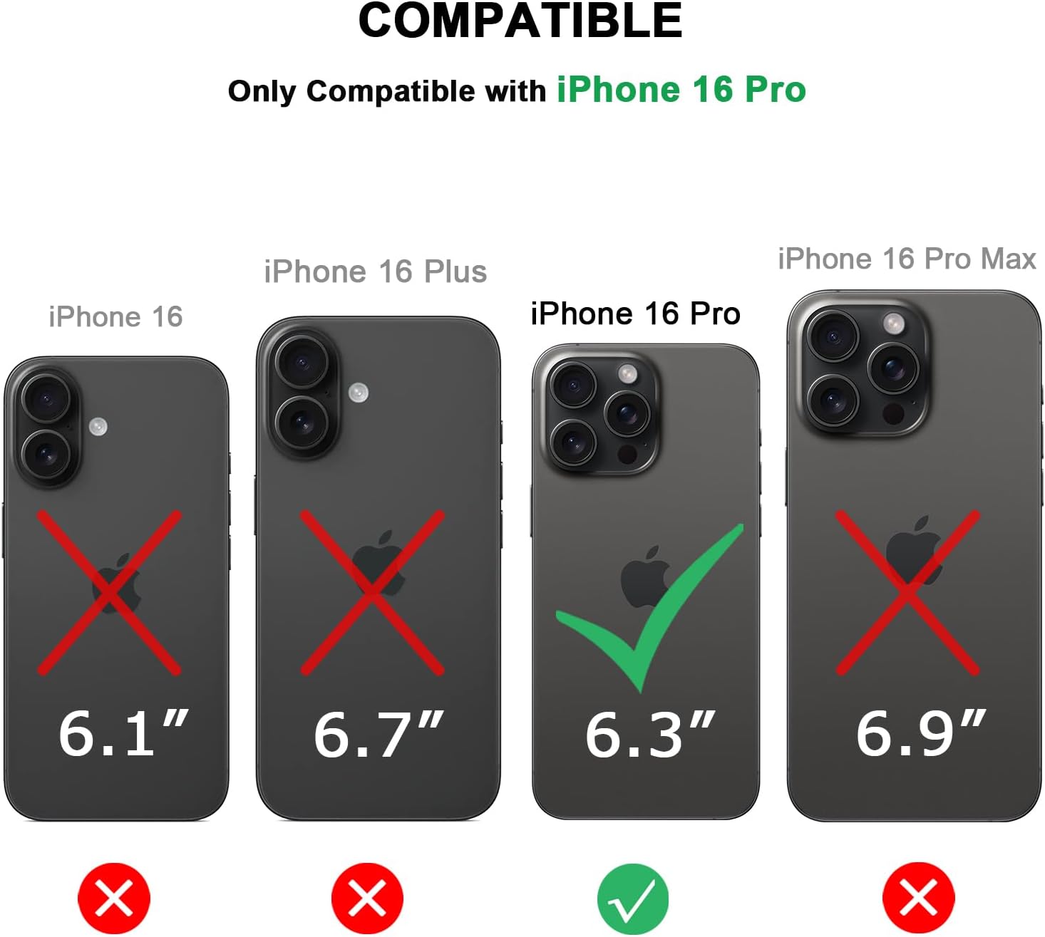 TENDLIN Compatible with iPhone 16 Pro Phone Case Wood Grain with Carbon Fiber Texture Design Leather Hybrid Slim Case (Black) - Image 7