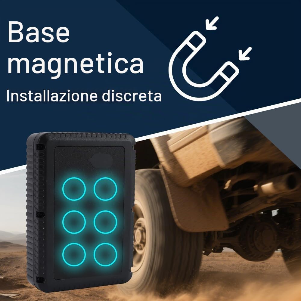 GPS Tracker per Auto,10000mAh Localizzatore GPS con Forte Magnete con APP Senza Abbonamento Posizionamento in Tempo Reale Dispositivo Antifurto per Veicolo Auto Moto Camion Tracker TK915