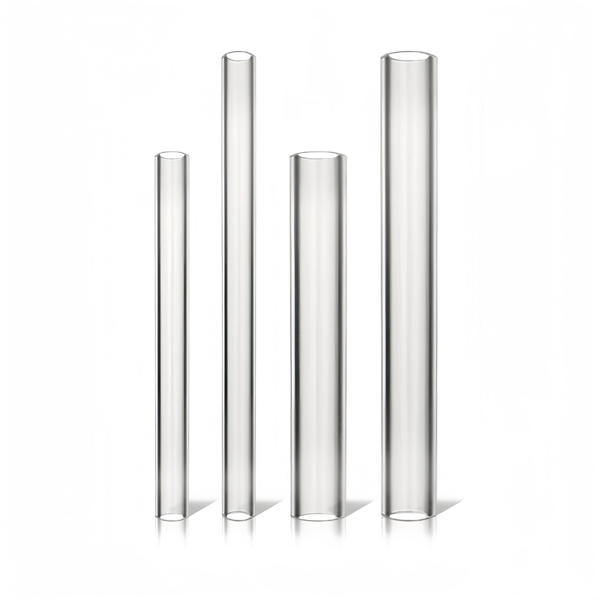Tubo de vidrio de borosilicato de alta pureza: tubo de vidrio hueco de laboratorio resistente a altas temperaturas y ácidos.(7mmx1.5mmx300mm 10pcs)