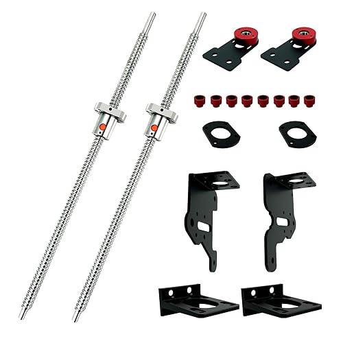 Tornillo de bola SFU1204 de doble eje Z con tuerca de tornillo de bola deflector de metal y accesorios de mecanizado CNC correspondientes para