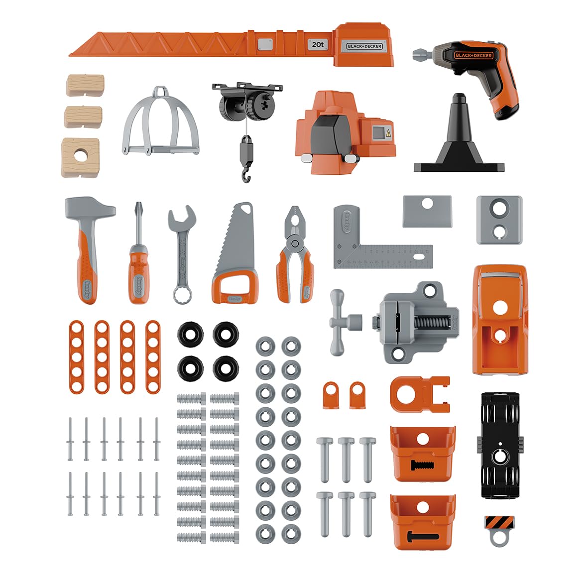 Smoby - Black+Decker - Etabli Bricolo Builder - 87 Accessoires - Matière Recyclée - A Partir de 3 Ans - Fabrication Française