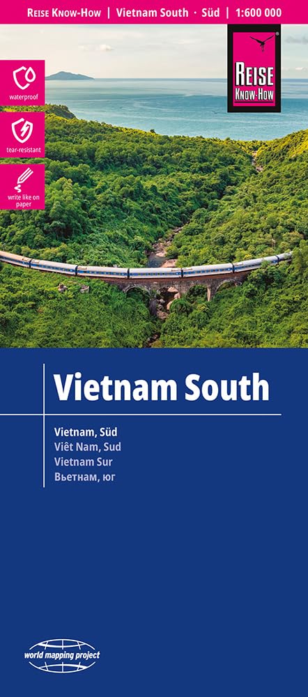Vietnam South Map 1:600,000 scale (Waterproof and Tear Resistant)