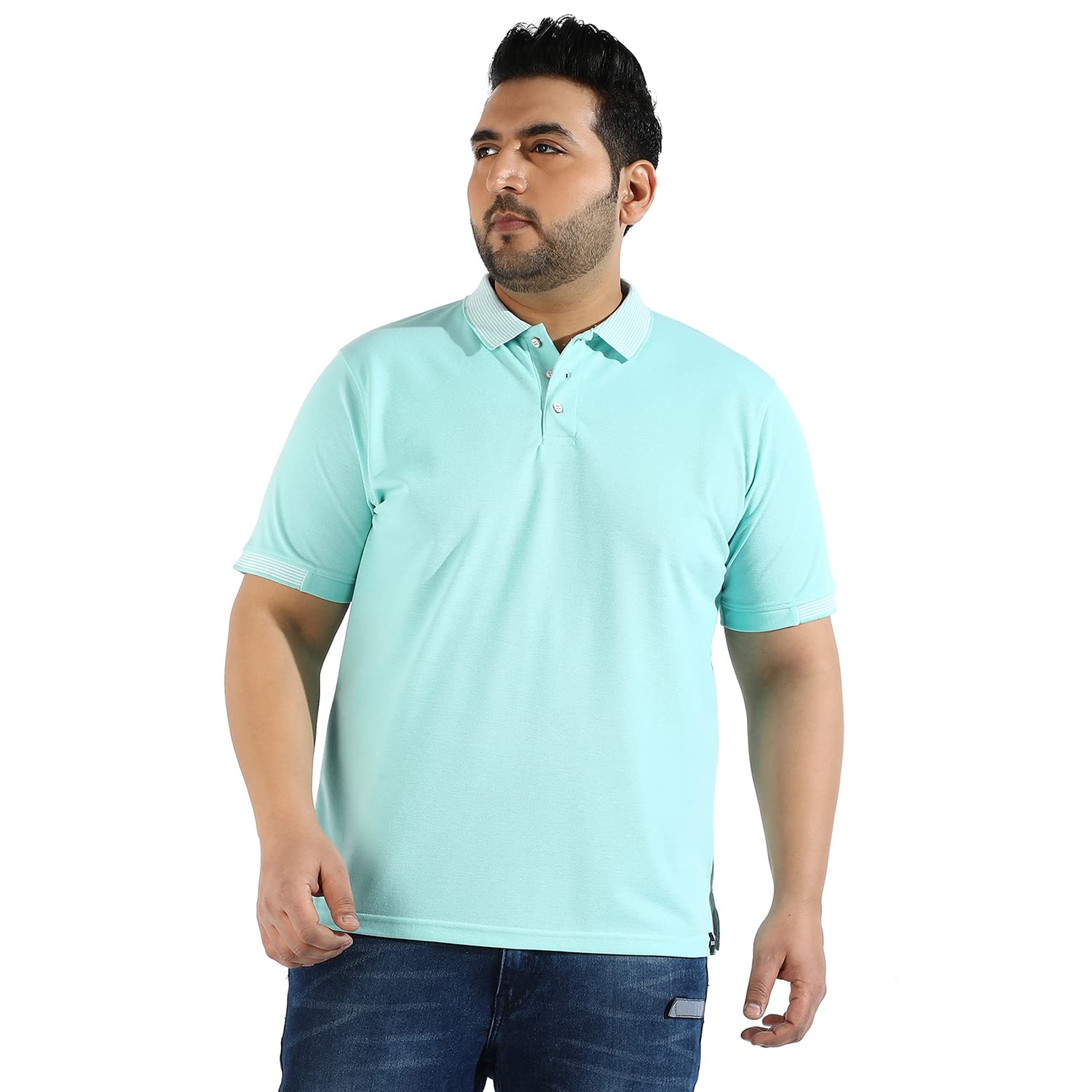 Instafab Plus Men's Polo Neck Half Sleeve Regular Fit T-Shirt for Casual Wear | Modern Clothing T-Shirt Crafted with Comfort Fit and High-Performance for Everyday Wear-picture-10