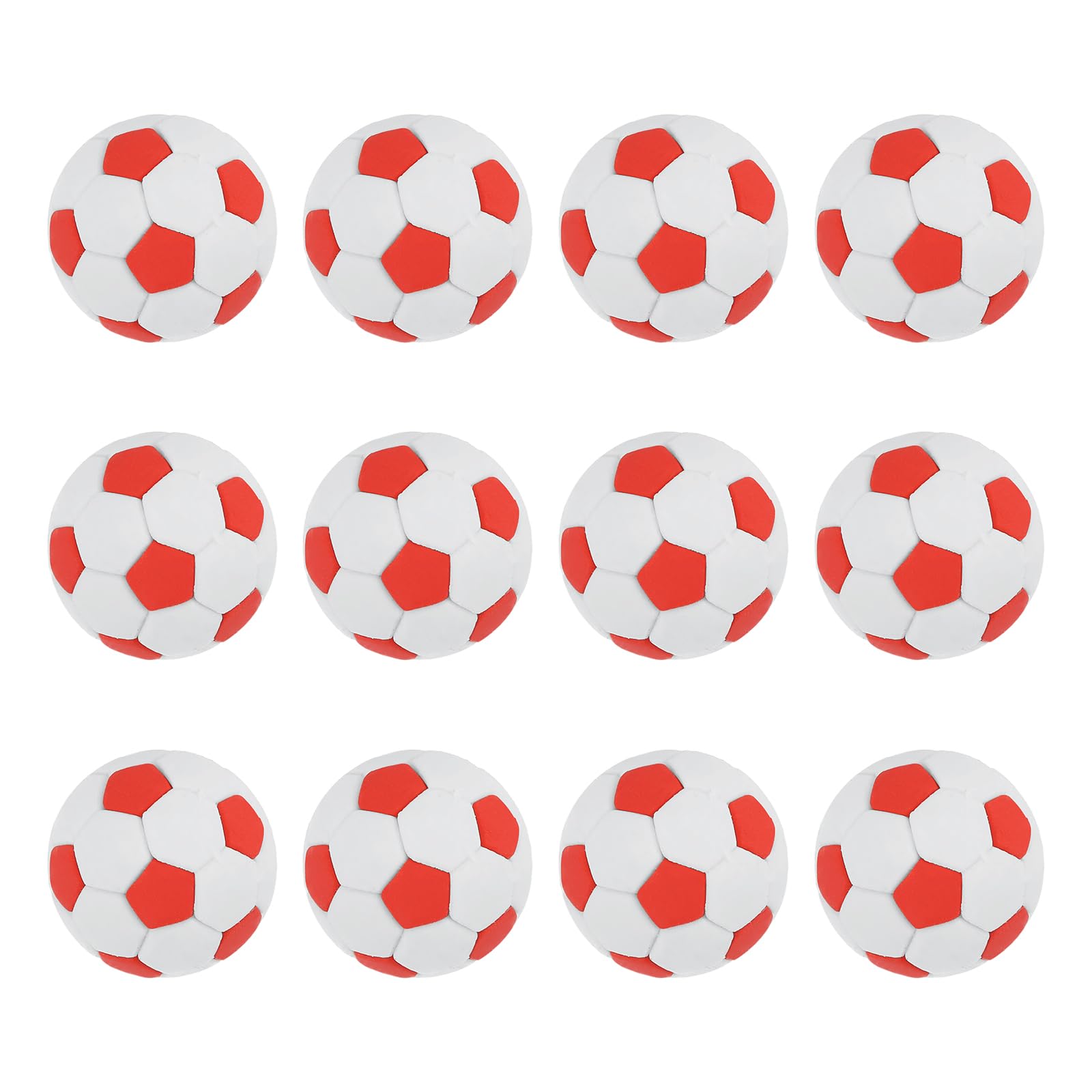 PATIKIL 3D Sports Balls Erasers, 12 Pcs Fun Football Pencil Erasers, Small Ball Pencil Rubber Take Apart for Classroom Prizes Reward Party Favors Boxes Gifts Bag Stuffer, Red