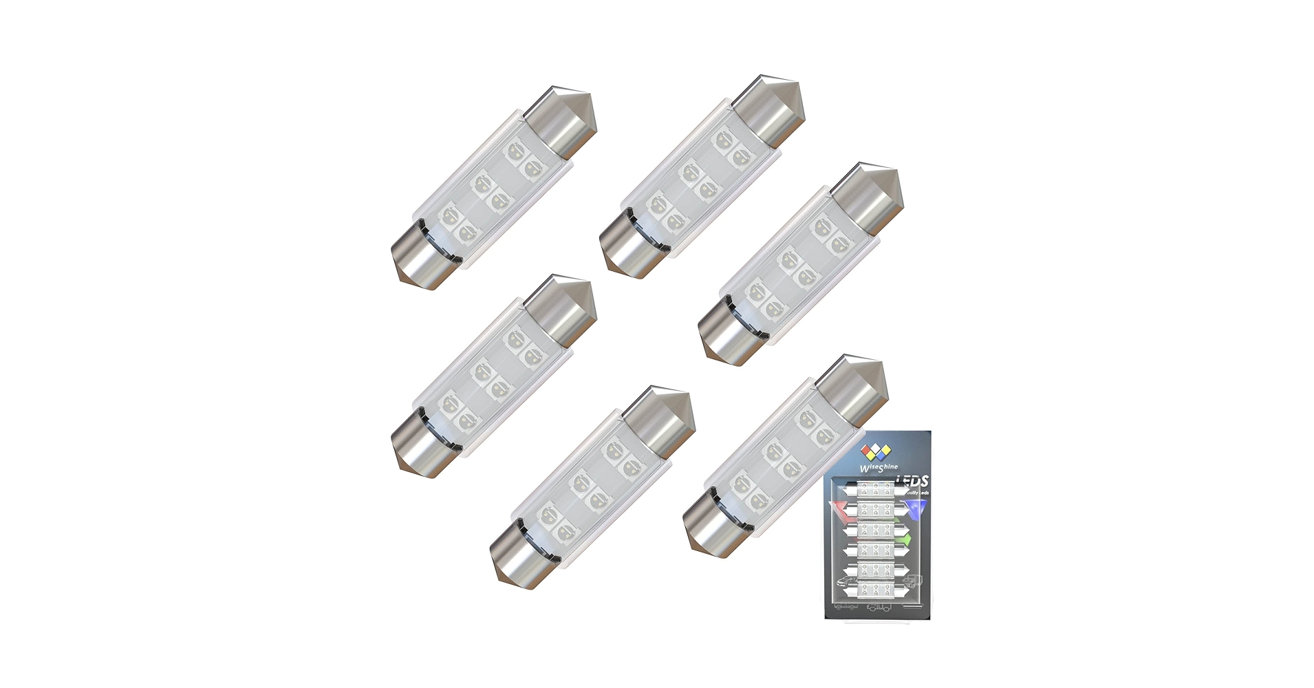 Amazon | WiseShine Festoon ドーム LED 電球 ライト C5W 6418