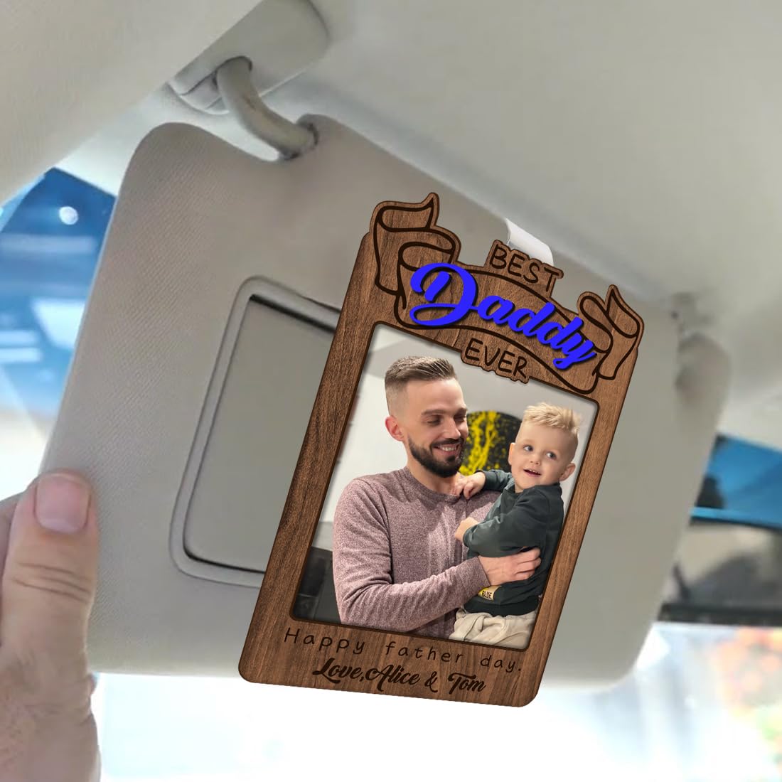 20 Pcs Personalized Photo Car Visor Clip Bulk Wooden Sun - View #6