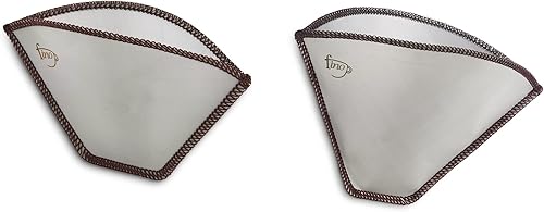 Fino Filtros de café reutilizables de malla flexible, juego de 2 piezas, incluye 1 filtro flexible de tamaño número 2 y número 4