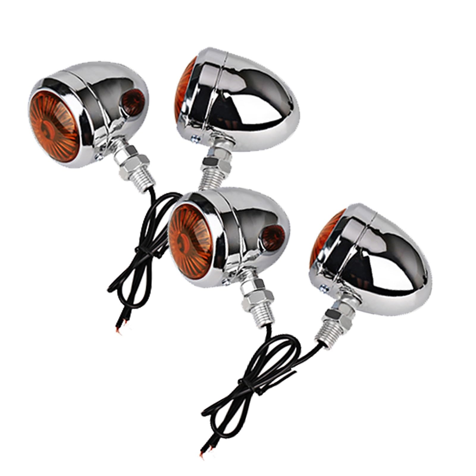 4 Uds. Intermitentes para Motocicleta, Accesorios universales para Motocicleta, Luces Intermitentes de un Solo Cable de 12V para har&Ley para Hon&da Intermitentes Luces