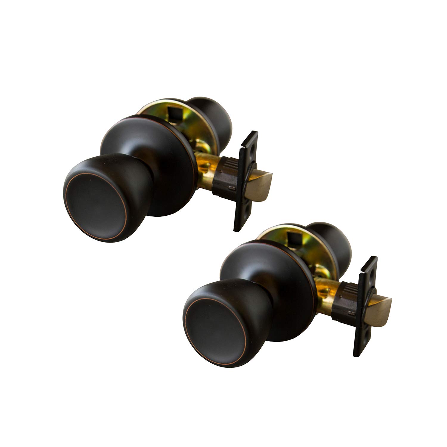 design house 190744 terrace passage hall and closet door knob with universal 6-way latch oil rubbed bronze 6-pack