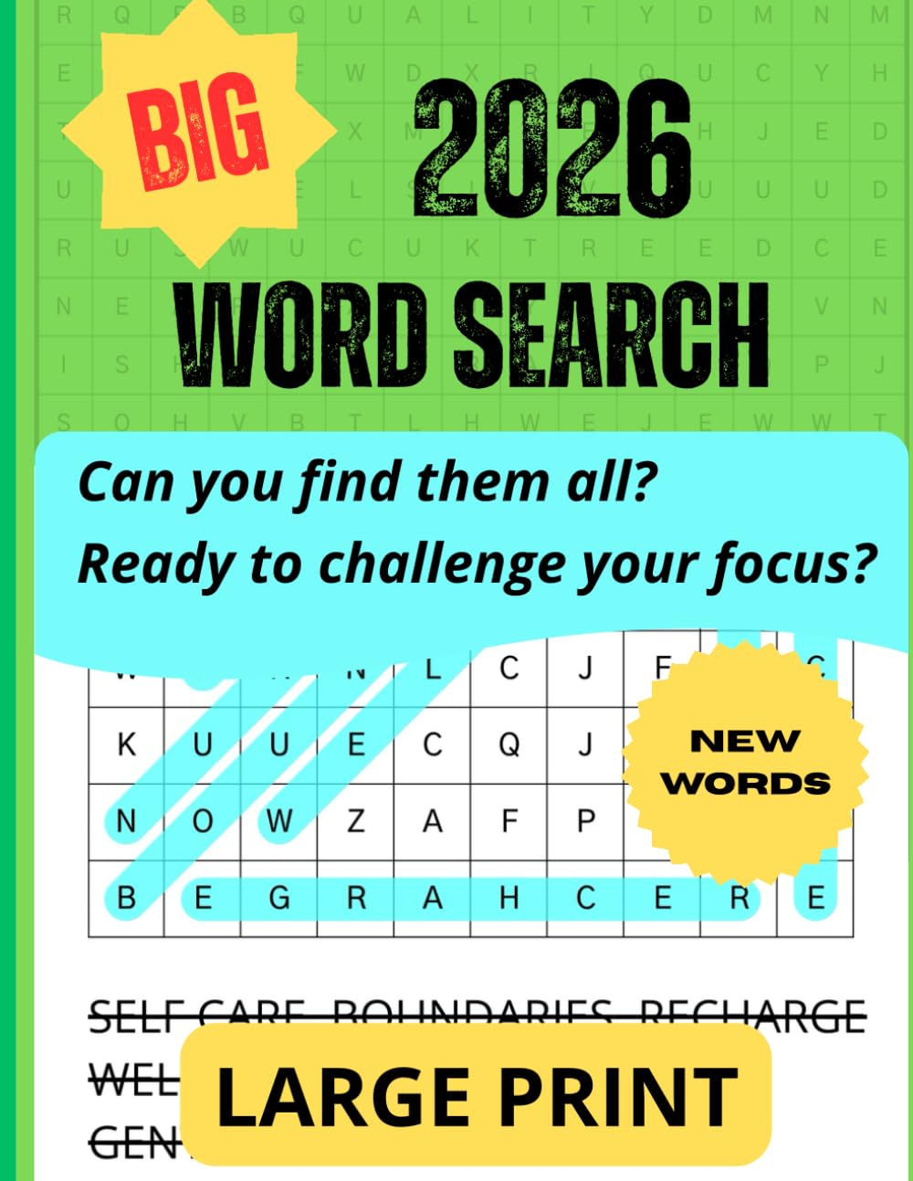 1100 New Words Word Search For You : 70+ Large Print Puzzles With Themes General English Word: 70+ Fun Puzzles Featuring 1,100 Common English Words