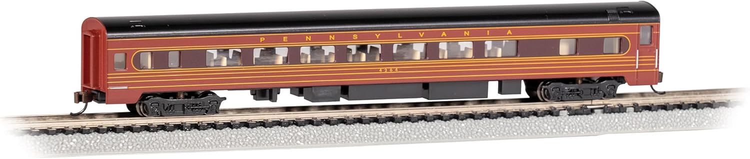 Bachmann Trains - 85' Smooth-Side Coach CAR - PRR #4264 - Fleet of Modernism - N Scale