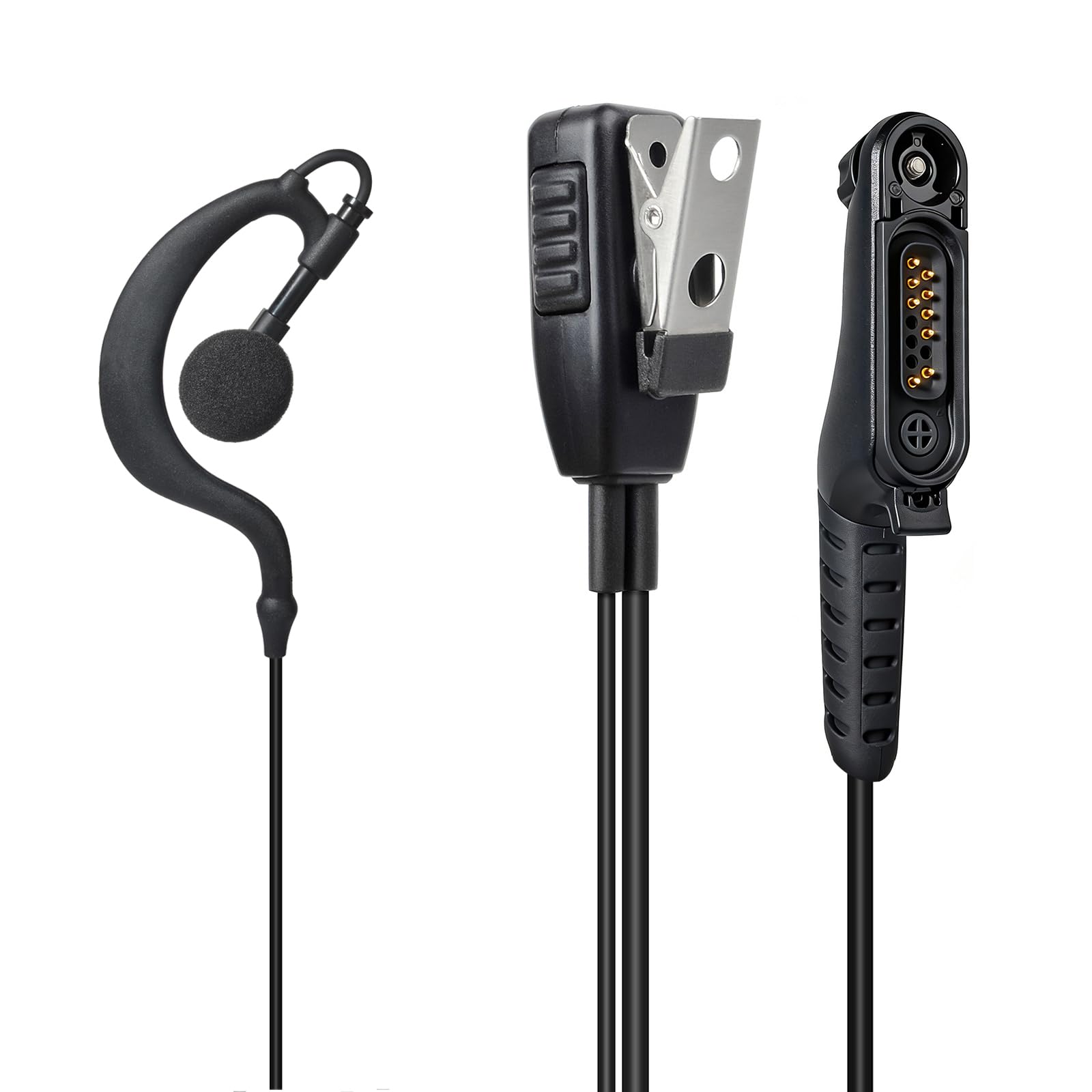 UAYESOK Auricolare radio per Motorola MOTOTRBO R7, serie ION, MXP600, APX N70 N50 N30, gancio a forma di G, auricolare professionale