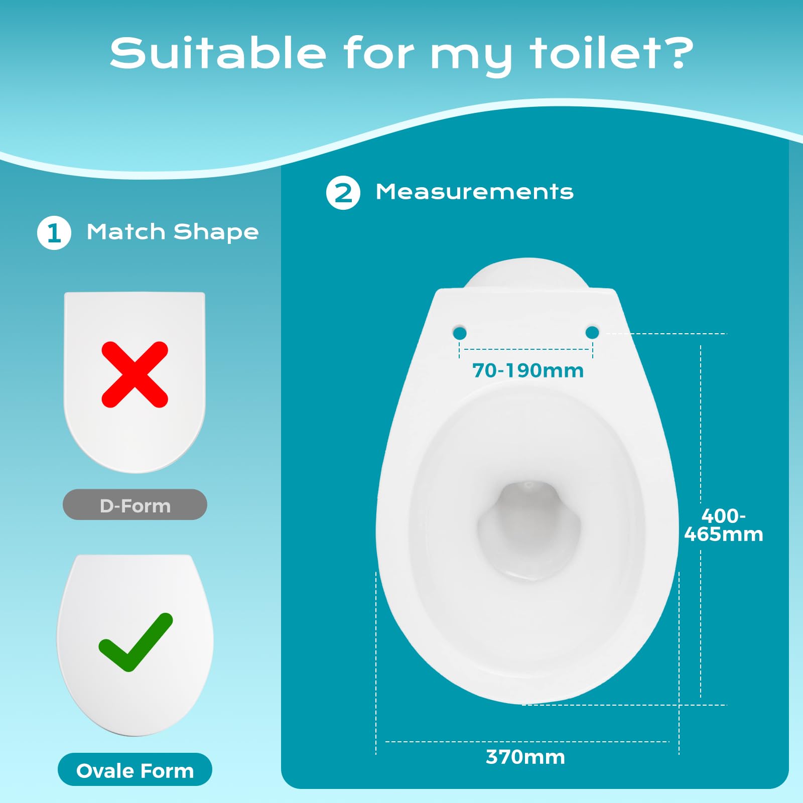 SREWOHS PRO ToilettenSitz D-Form Mit Softclose – Weiß, Absenkautomatisch, Quick-Release Zum Einfachen Reinigen