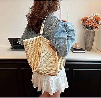 Amazon.com: ZMQJEQANBG Handbag Woven Fashion Simple Handbag 2024