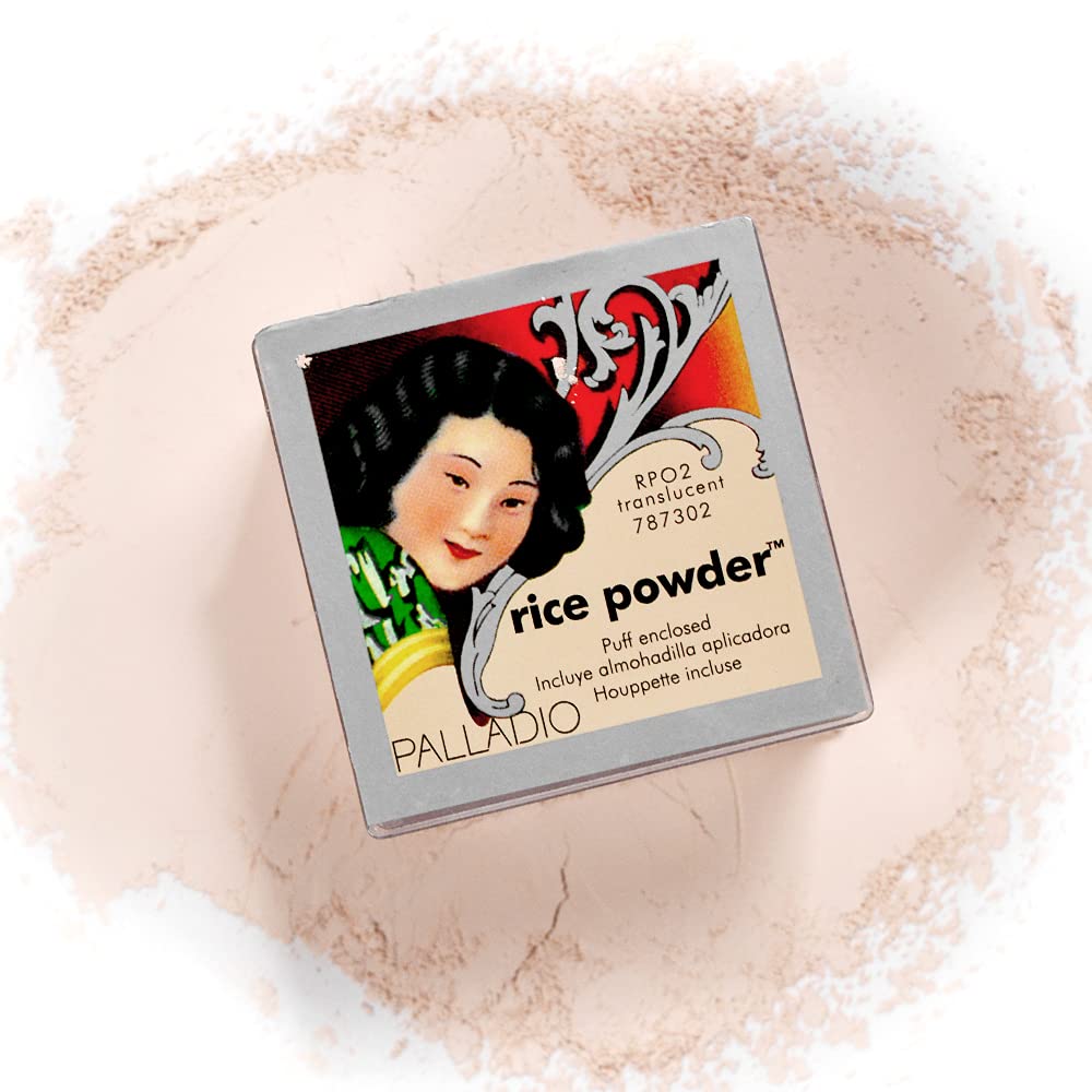 Palladio Rice Powder, Natural, Loose Setting Powder, Absorbs Oil