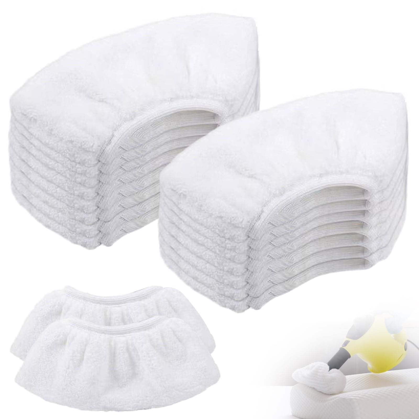 Microfiber Mop Pads, 16 Pcs Steam Mop Pads Universal Steam Cleaner Pad Washable Replacement Cloths Reusable Cleaning Accessories for Handheld Neat Steamed Cleaners