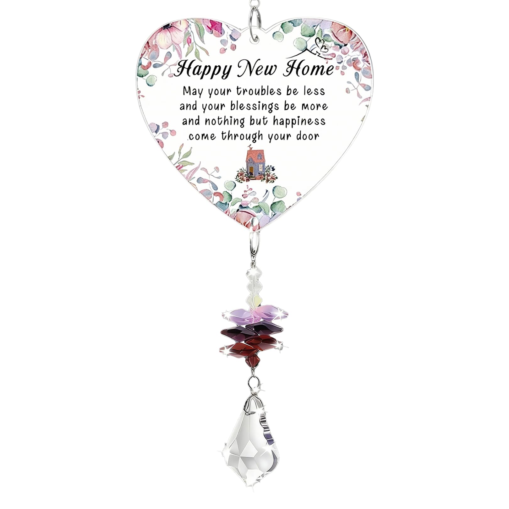 Yxinsyuan Women's Colored New Home Gifts,House Warming Gifts New Home Gift,Crystal Suncatcher,The Gift Decorations For Housewarming Festival Families Teacher Colleagues Companion Couples Homeowner Housewarming,Beautiful