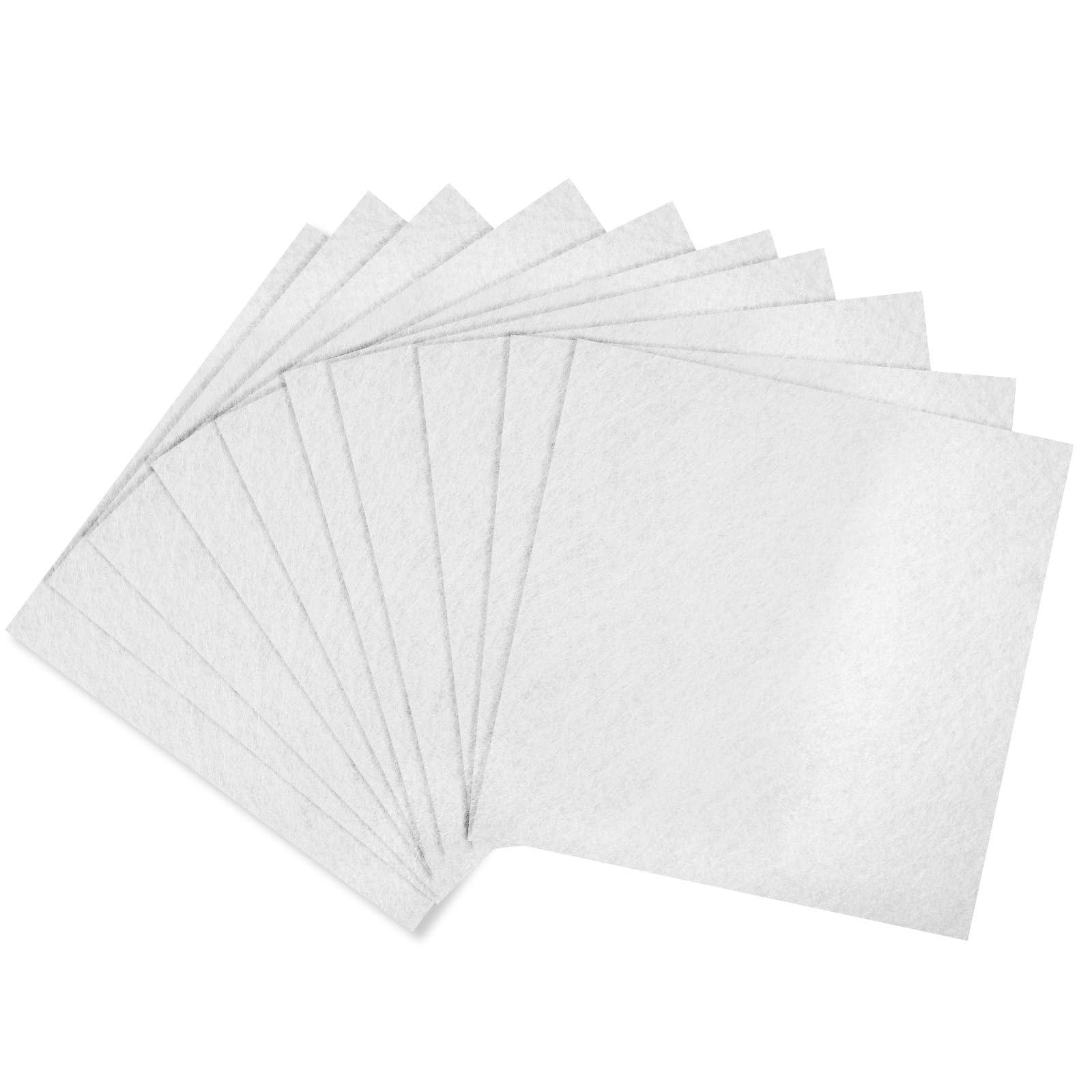 10 Pcs12 x 12" Felt Fabric Sheets for Crafts 1mm Thick Squares Felt Paper for DIY Sewing Craft Non-Woven Felts Fabric(White)