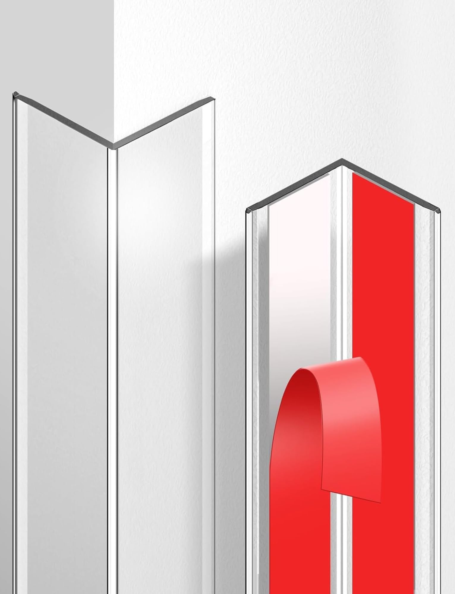 Protectores de esquinas en forma de L, Protector de borde esquina PC flexible autoadhesivo, protector pared transparente, varios tamaños(4x270cm)
