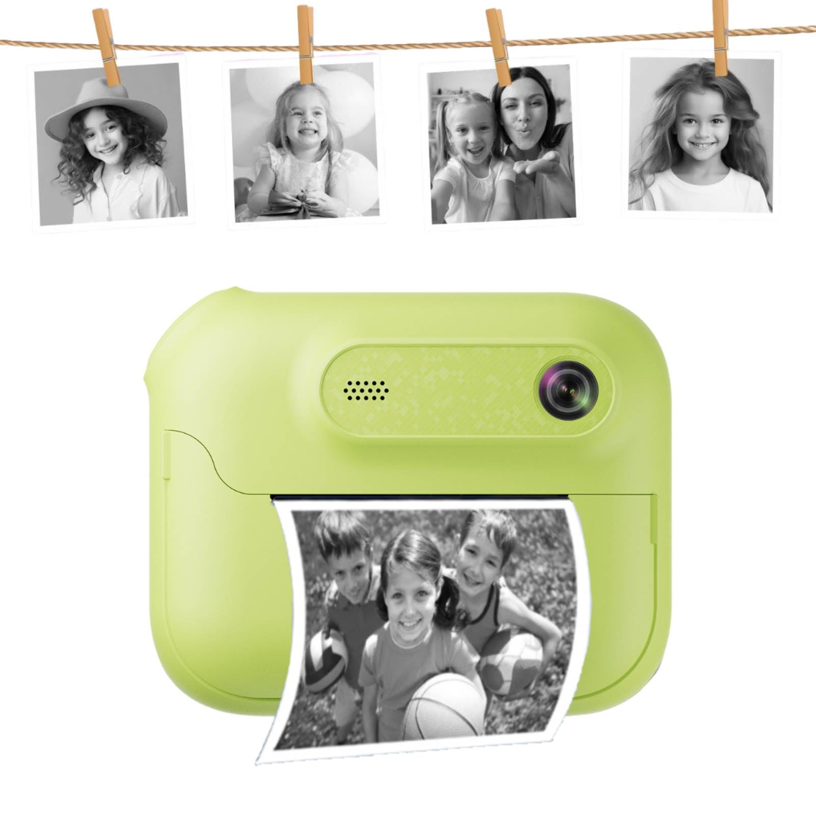 Instant Print Digital Camera with MP3 & Game, 48MP 1080P HD Instant Print Camera with 6X Zoom & 20 Creative Frames, for Photography Enthusiasts (Pink) (Blue) (Green)-image-40