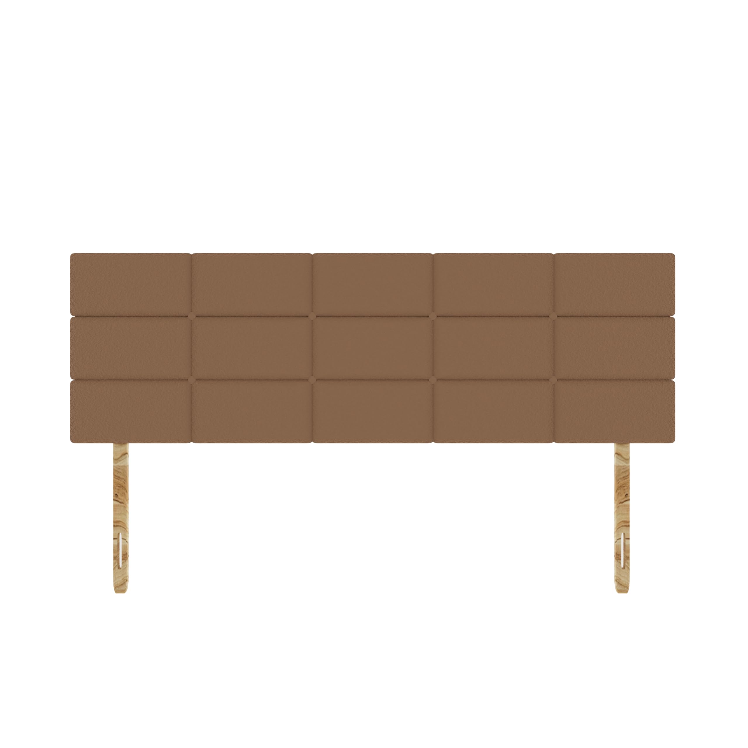 SANA SLEEP Rio Naple Suede HeadBoard - Luxury 20" Upholstered Design for Divan Beds - Multiple Fabric Options for Bedroom and Hotel Furniture - 4FT Small Double - Brown