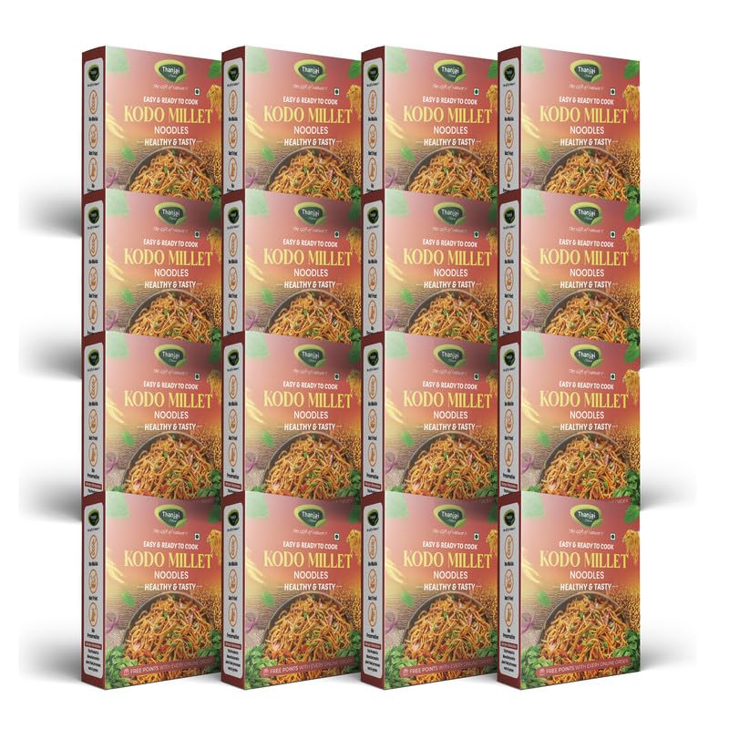 Image of Thanjai Natural Kodo Millet Noodles 180 Grams X 16 (2880 Grams) of Homemade Natural Noodles (No Preservatives, No Chemicals, No Artificial Extract)