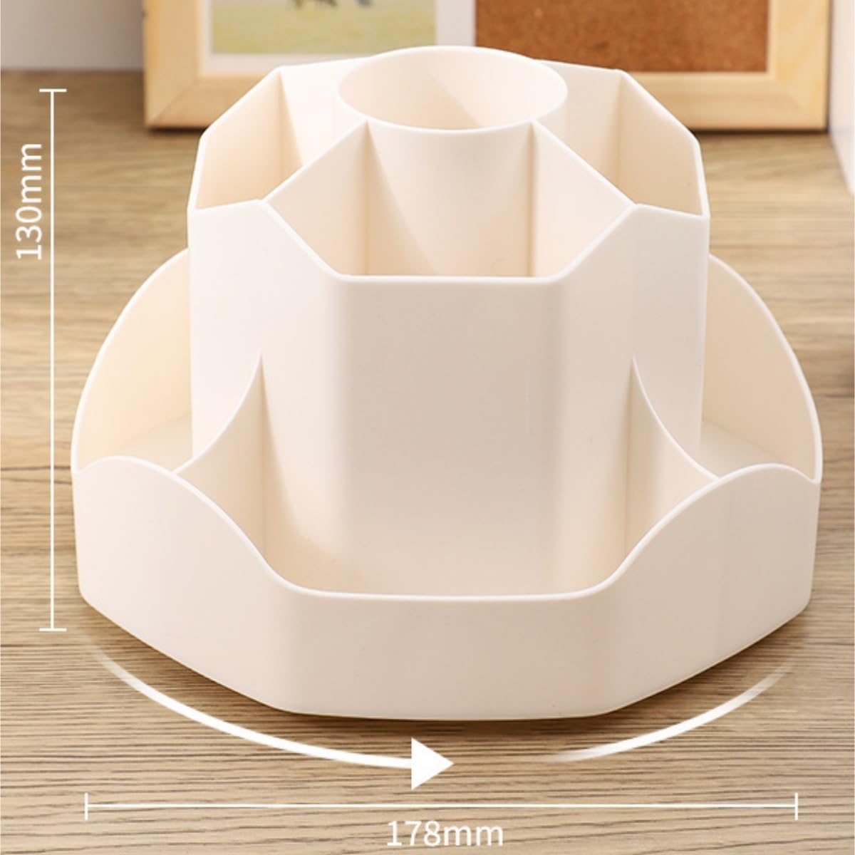 Stifteköcher Stifte Halter 360° Drehbarer Stifthalter Mit 9 Fächern, Organizer For Schreibtischbedarf, Büro, Schule Schreibtisch-Organizer(White)