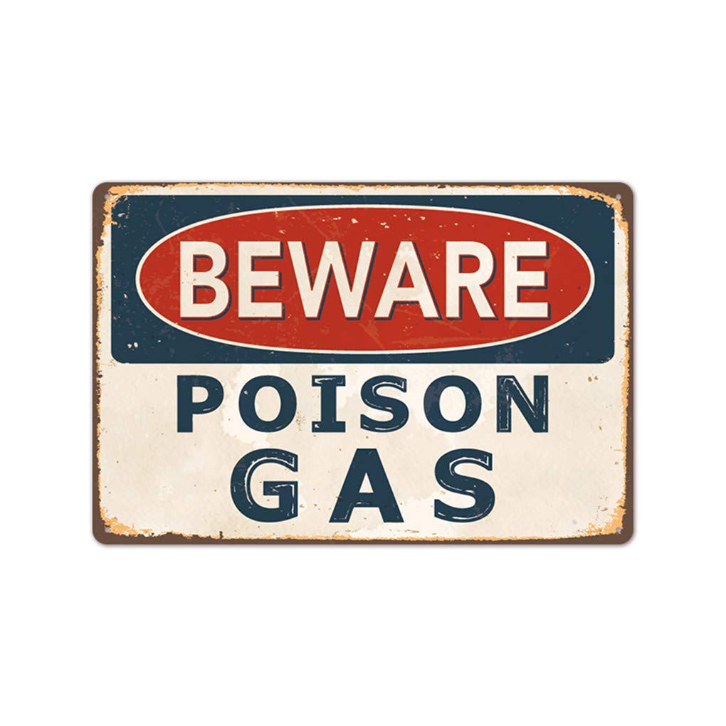 Buy kengtou Beware Poison Metal Tin Sign,Retro Vintage Safety Warning