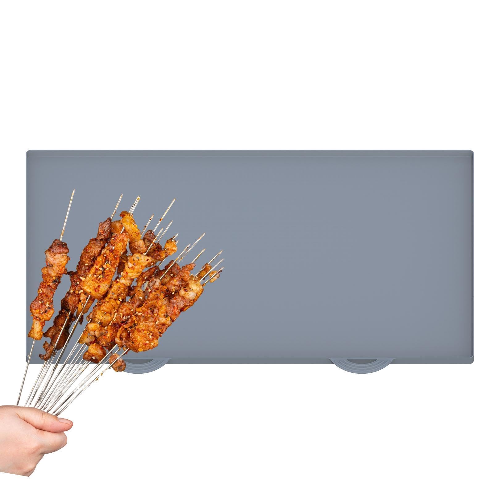 FANGZ Silikon-Backmatte,Silikon-BBQ-Ofeneinlagen | Wiederverwendbare Grill | Backmatten, antihaftbeschichtet unter der Grillmatte, Grillzubehör für Camping, Heimgebrauch, Picknick