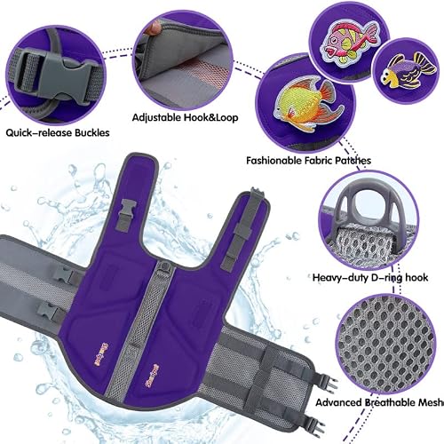 Sheripet Dog Life Jacket, Good Visibility Dog Life Vest For Swimming With Reflective Stripes And Rescue Handle, Dog Flotation Vest Suit For Small Medium And Large Dogs #TOP4