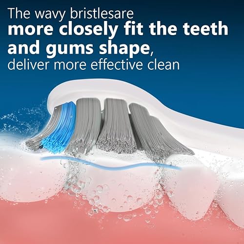 Miniatura 9 de Cabezales de cepillo de dientes de repuesto compatibles con Philips Sonicare 4100 y 6100, C-2 Cabezal de cepillo de control óptimo de placa, cerdas