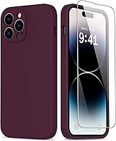 Vista 9 de Goodon Funda para iPhone 14 Pro con protector de pantalla y protección de lente de cámara, goma de gel de silicona suave a prueba de golpes, funda