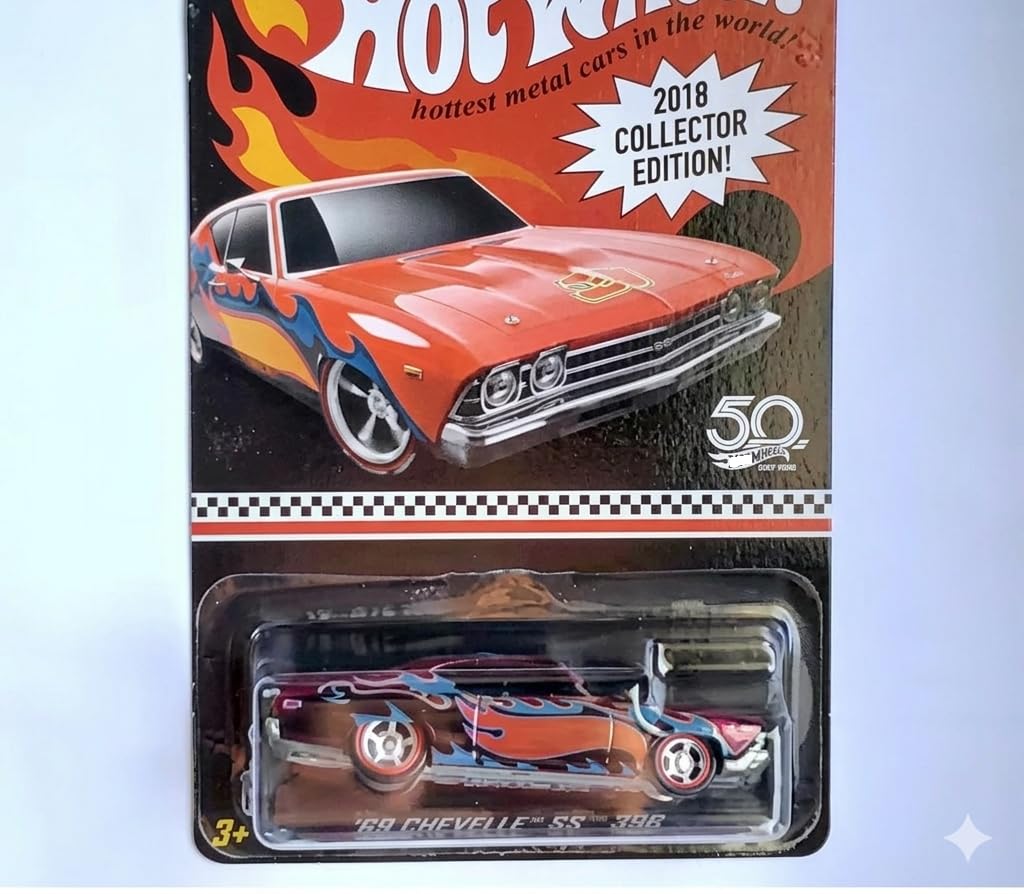 Funtique HW's '69 Chevelle SS 396 Die-Cast Metal Toy Car, 2018