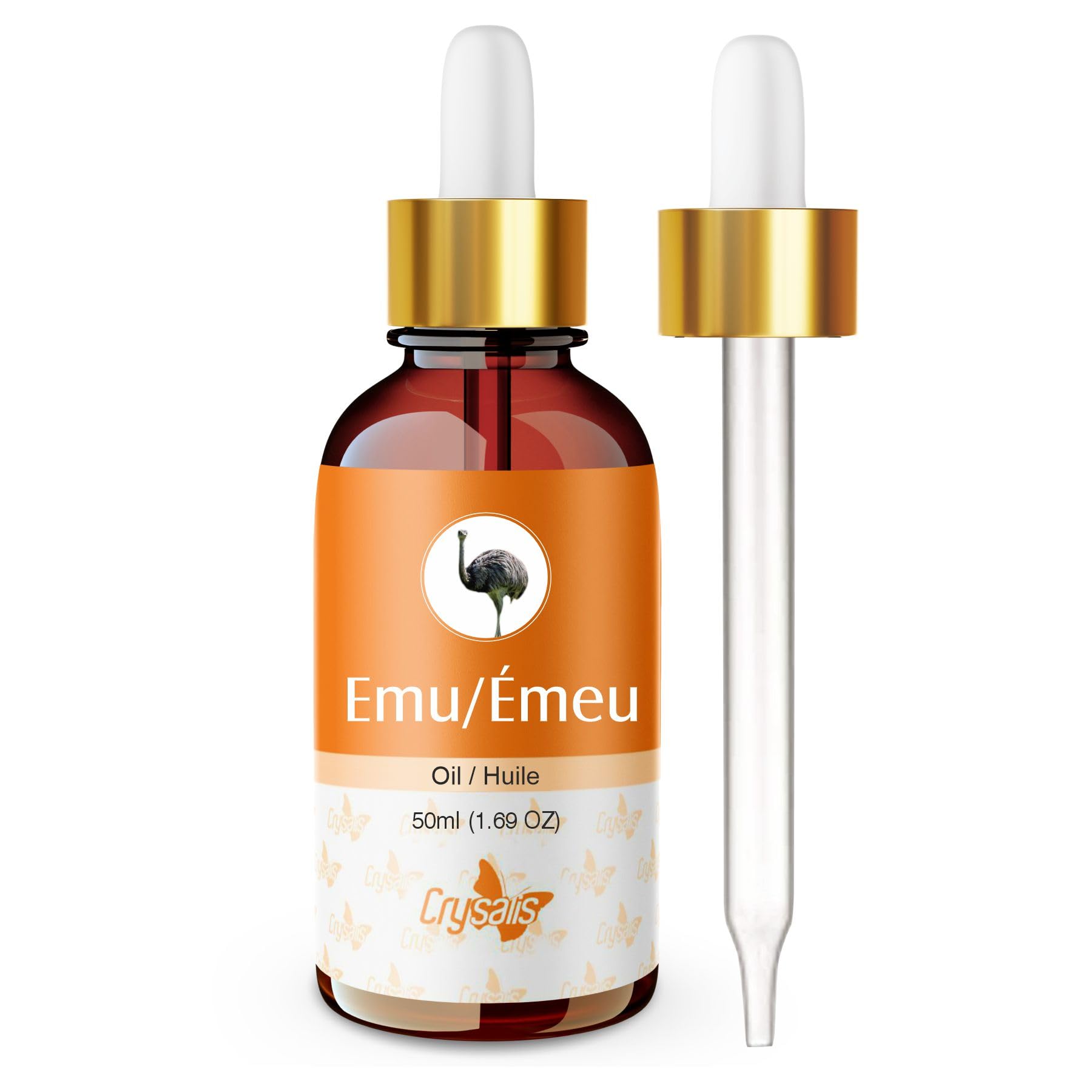 Emu (Dromaius Novaehollandiae) Oil|100% Pure & Natural Undiluted Essential Oil Organic Standard for Skin & Hair Care|for Face & Skin| Improves Hair Texture & Smoothness - 50ML with Dropper