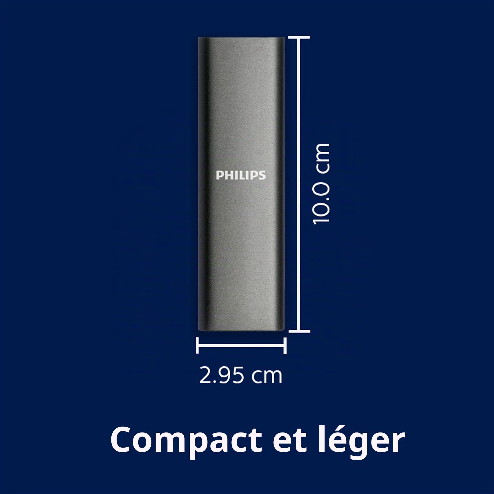 Philips Portable External SSD 2 To USB-C SATA Ultra Speed Lecture 550 Mo/s Écriture 550 Mo/s Aluminium