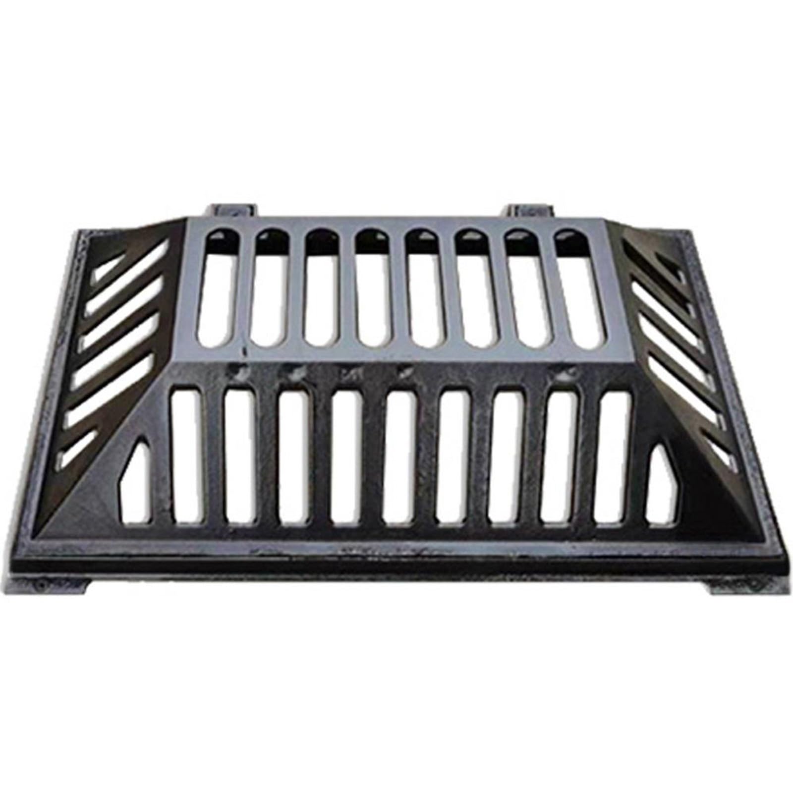 Chiusino Pozzetto in Ghisa Duttile, Coperchi Pozzetti Nera, Griglia Scolo Acqua Piovana per Cortile, Patio, Fognatura, Design Monoblocco(60 * 40 * 15cm/24 * 16 * 6in)