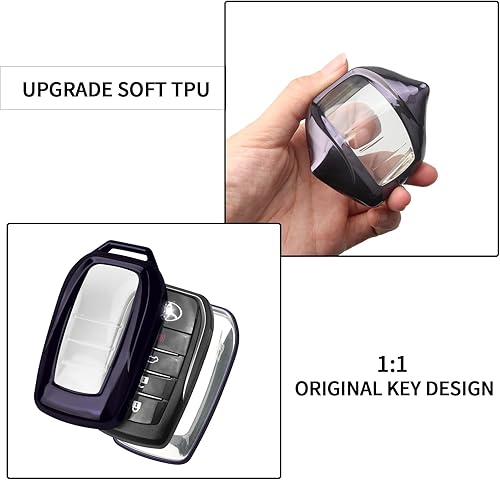 Miniatura 10 de QBUC Funda para llavero Toyota con llavero, compatible con Toyota Venza RAV4 Prime Sienna Tundra Corolla Cross Land Cruiser Fortuner Mirai 2021-2024