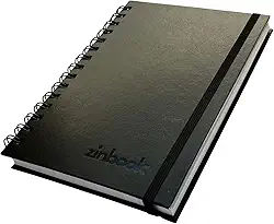 Sketchbook Caderno De Desenho A5 Capa Dura Folha Branca Sem Pauta 150g Wire-o zinbook