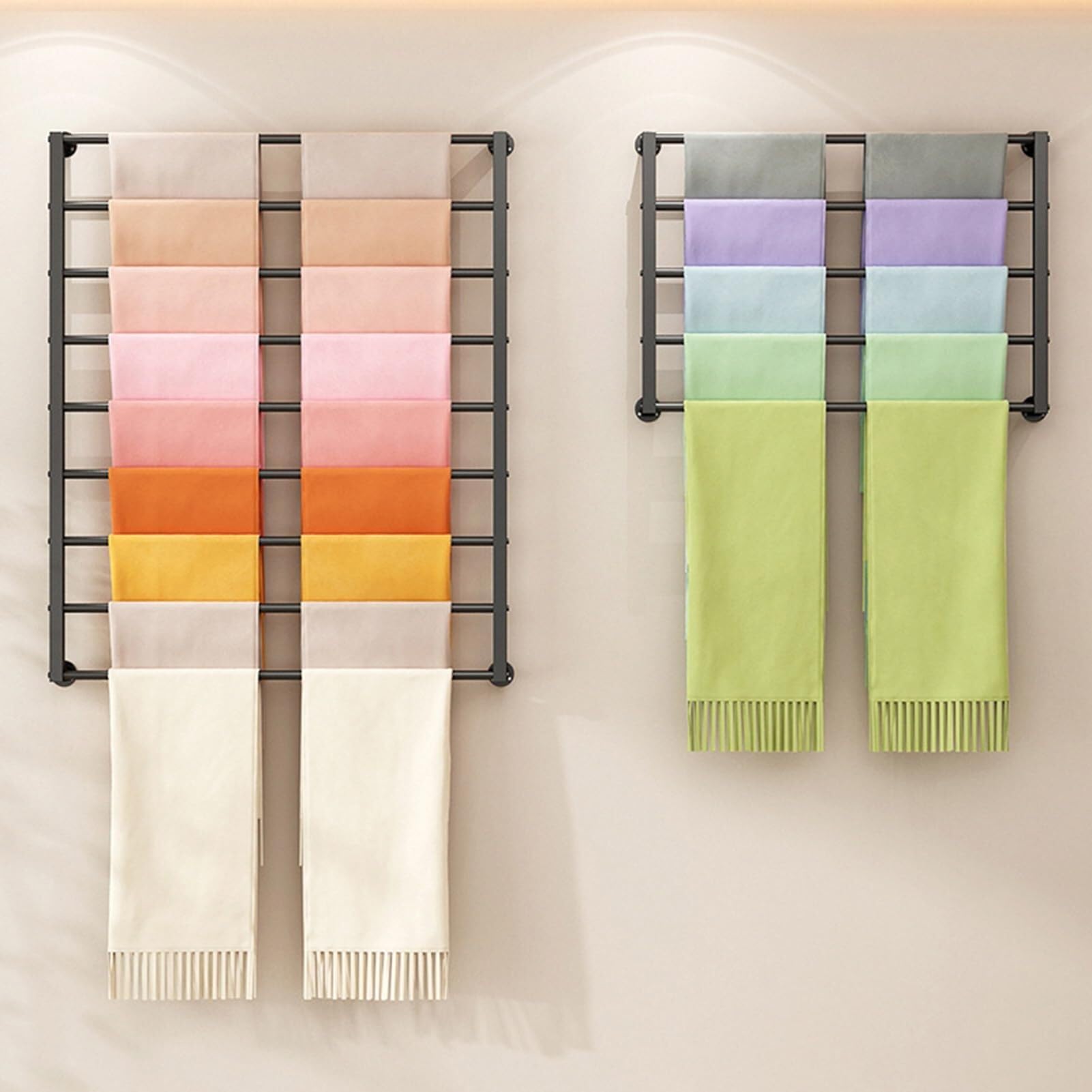 Personaliza lo Que Necesitas: Perchero de Pared para Bufandas, Corbatas, pañuelos de Seda, Toallas, Estante de Metal Multifuncional, Organizador de Papel de Regalo Que Ahorra Espacio, soport