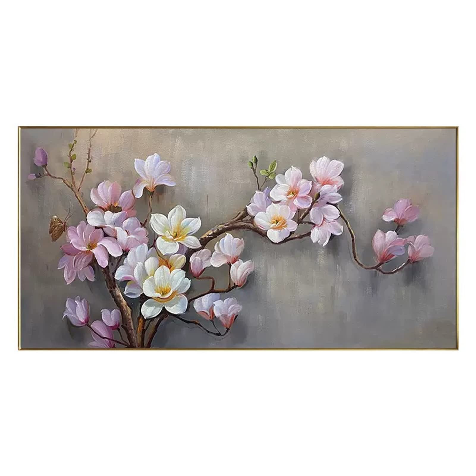 Sarah Duke 5D Diamond Painting XXL Bilder Set Vintage Blume Groß Diamant Malerei Stickerei Magnolie Vollbild Leinwandbilder Malerei Handarbeit für Erwachsene (120x60 cm)