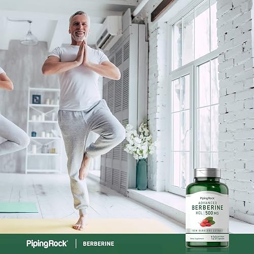 Miniatura 6 de Piping Rock Berberina HCL Suplemento | 500 mg | 120 Cápsulas | Extracto de agracejo | Sin OMG, sin gluten