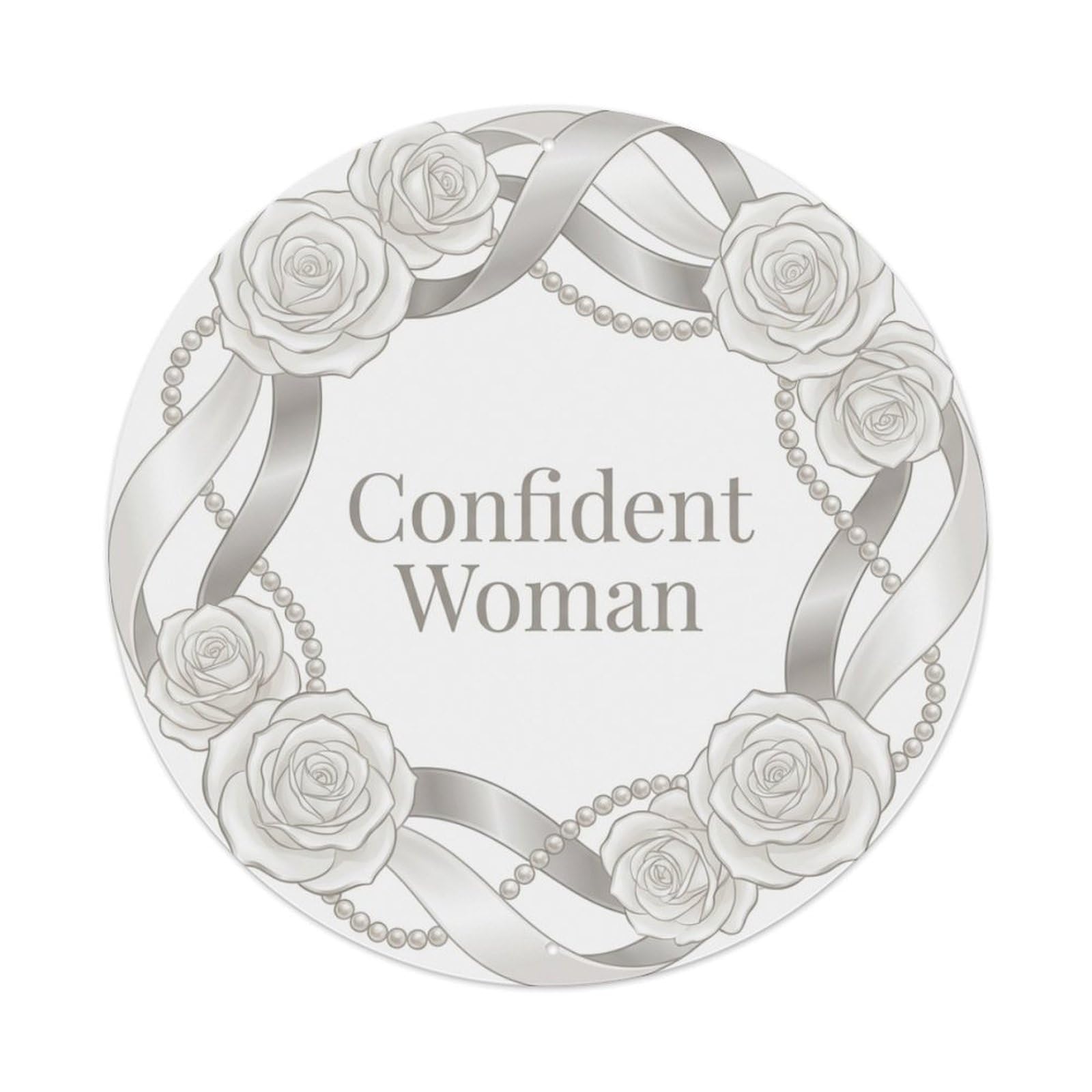 Elegant She Shed Floral Confident Woman Metal Tin Sign