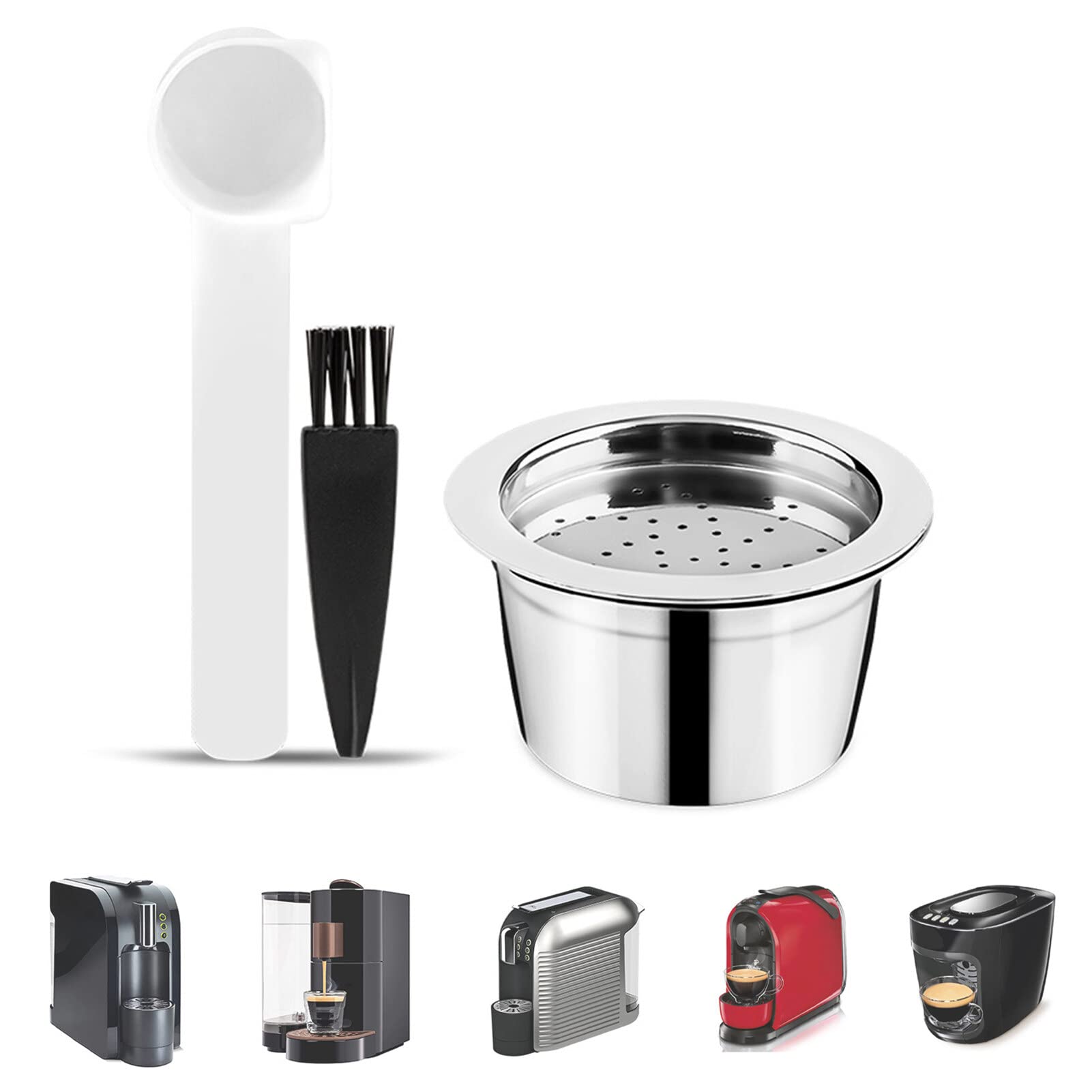 Amazon.co.jp: ステンレススチール製コーヒーカプセル 詰め替え可能な