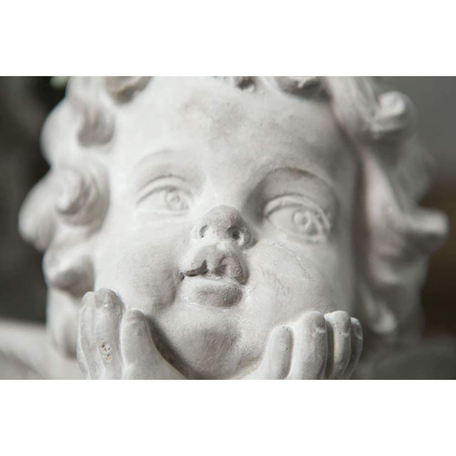 Amazon.co.jp: 天使の像 細工 頭 顔 プランター,装飾 セメント