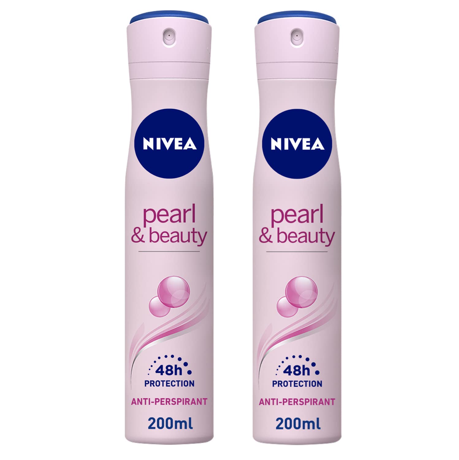 Antiperspirant Spray for Women, Pearl & Beauty Pearl Extracts, 2 x 200ml
