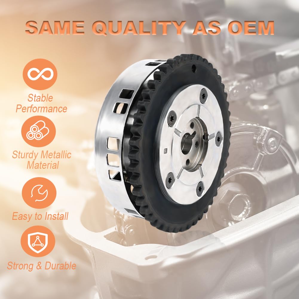 JDMON Variable Valve Timing VVT Sprocket Gear Camshaft Adjuster Compatible with Dodge Challenger Charger Durango Ram 1500 2500 Jeep Grand Cherokee Commander 5.7 2009-2021 Replace 53022243AA 53022243AF