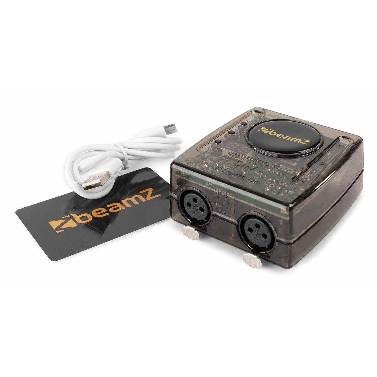 BeamZ DMX WIFI - Interface USB DMX avec WIFI, Contrôle de vos Effets d'Éclairage, Logiciel Easy Stand Alone 2, 128 Canaux DMX, Idéal DJ Professionnels et DJ Mobiles