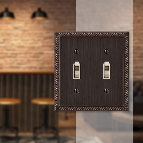 Miniatura 3 de Amerelle Georgian - Placa de pared de metal fundido en blanco, individual (bronce envejecido)